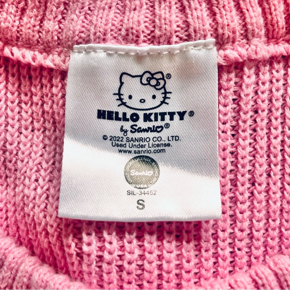 Hello Kitty Sweater Vest Kawaii Y2K Cute Girly Checkered Pink - Picture 3 of 8